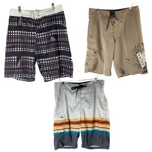 BILLABONG SPEEDO O’NEIL - Set of 3 Board Shorts Trunks Drawstring in Size M/32